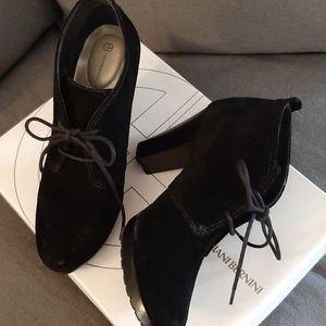 Gianni Bernini Black Suede Bootie